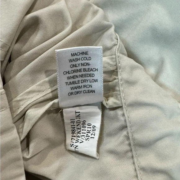 Super Cute Vintage GUC Banana Republic Cargo Jacket XS off White Military flaw - Picture 7 of 9